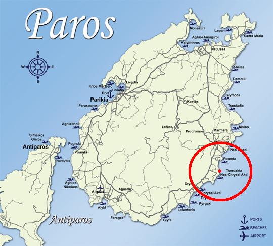 Map of the apartment&nbsp;Captain Standard Suite, Paros